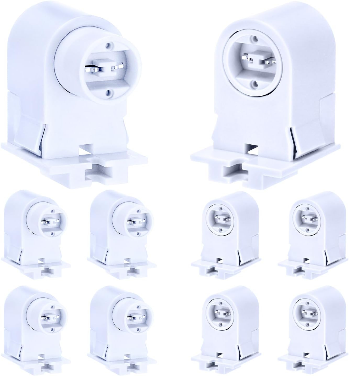 R17D/HO Tombstone Socket Base 5 Pairs Unshunted T8 T10 T12 LED Push Fit 4A Rated