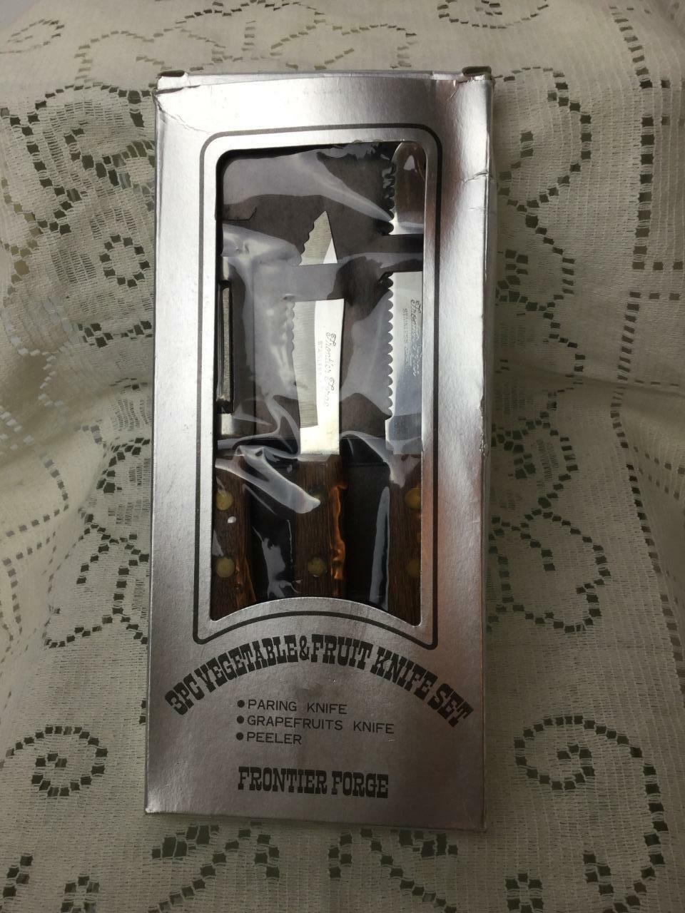Vintage Frontier Forge 3 piece Vegetable & Fruit Knife Set Stainless Steel Japan