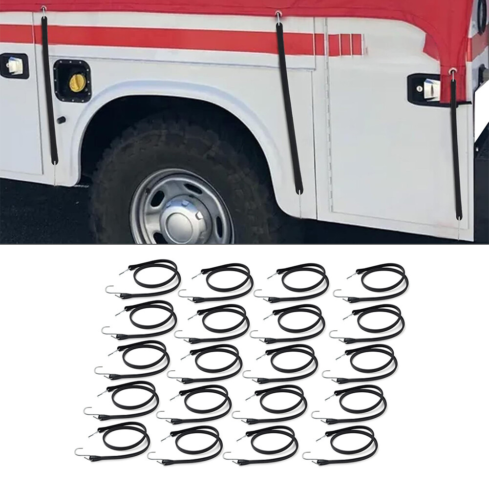 41" Heavy Duty Rubber Tarp Straps Tie Down Bungee Cords With Hook