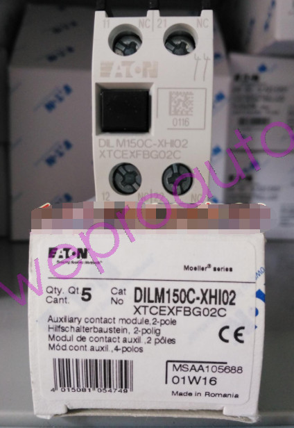 1PCS New Eaton Moeller DILM150C-XHI02 DILM150CXHI02 Auxiliary Contact ,2NC Brand