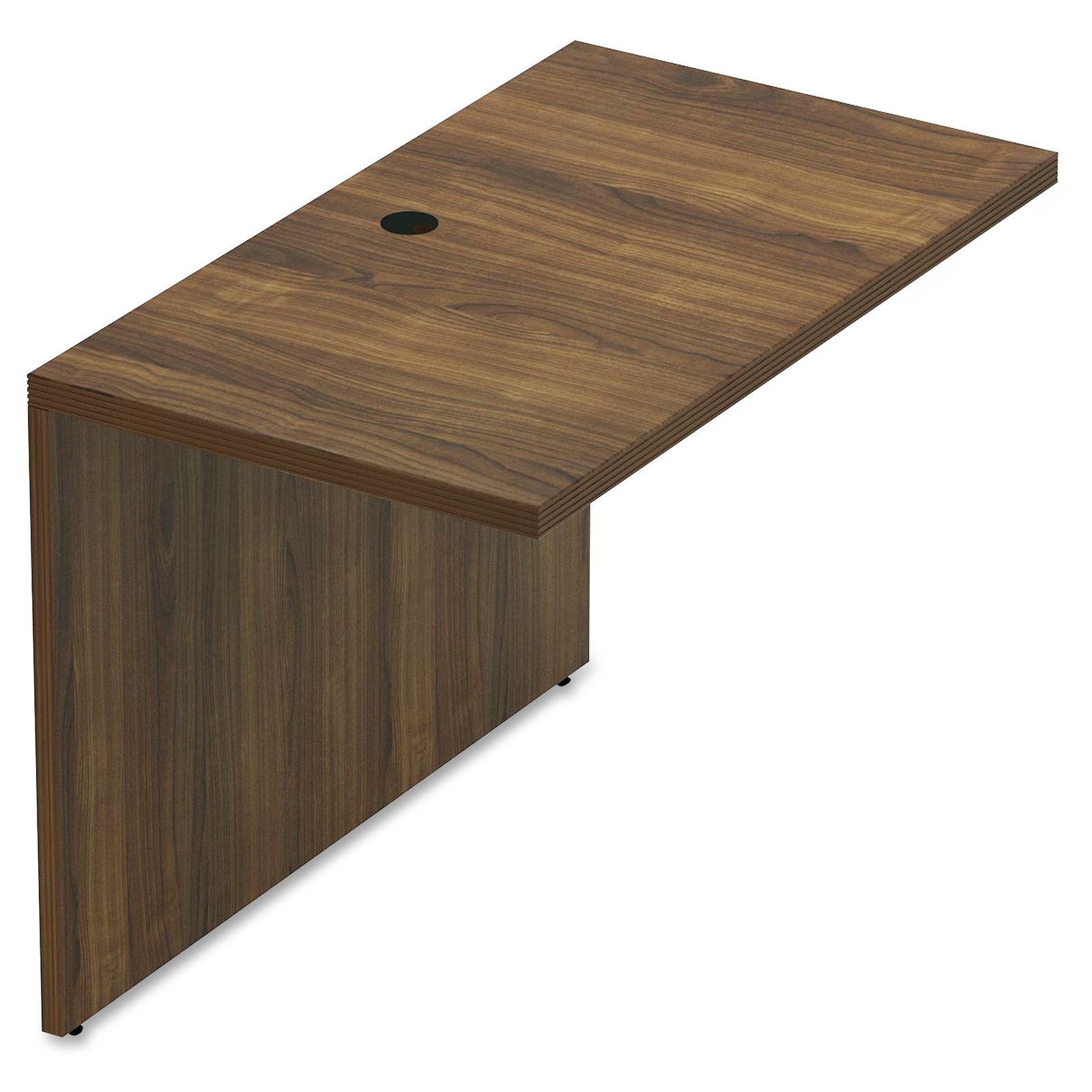 Lorell LLR34325 Walnut Laminate Desking 42"x24"x30"