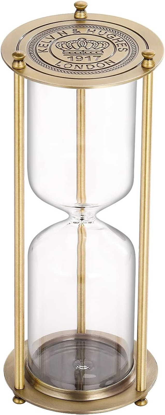 Brass Frame Empty Hourglass Sand Timer for Weddings and Home Decor
