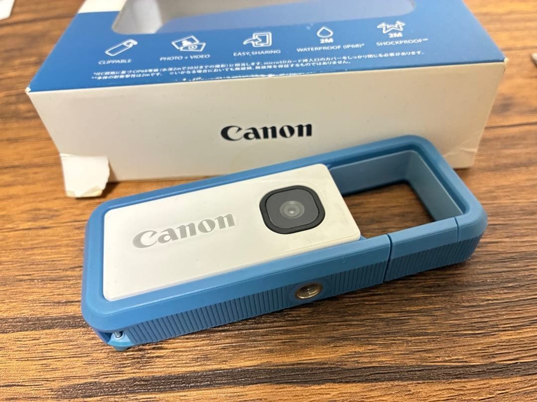 works fine【excellent++++++】Canon camera iNSPiC REC BLUE FV-100 f/japan