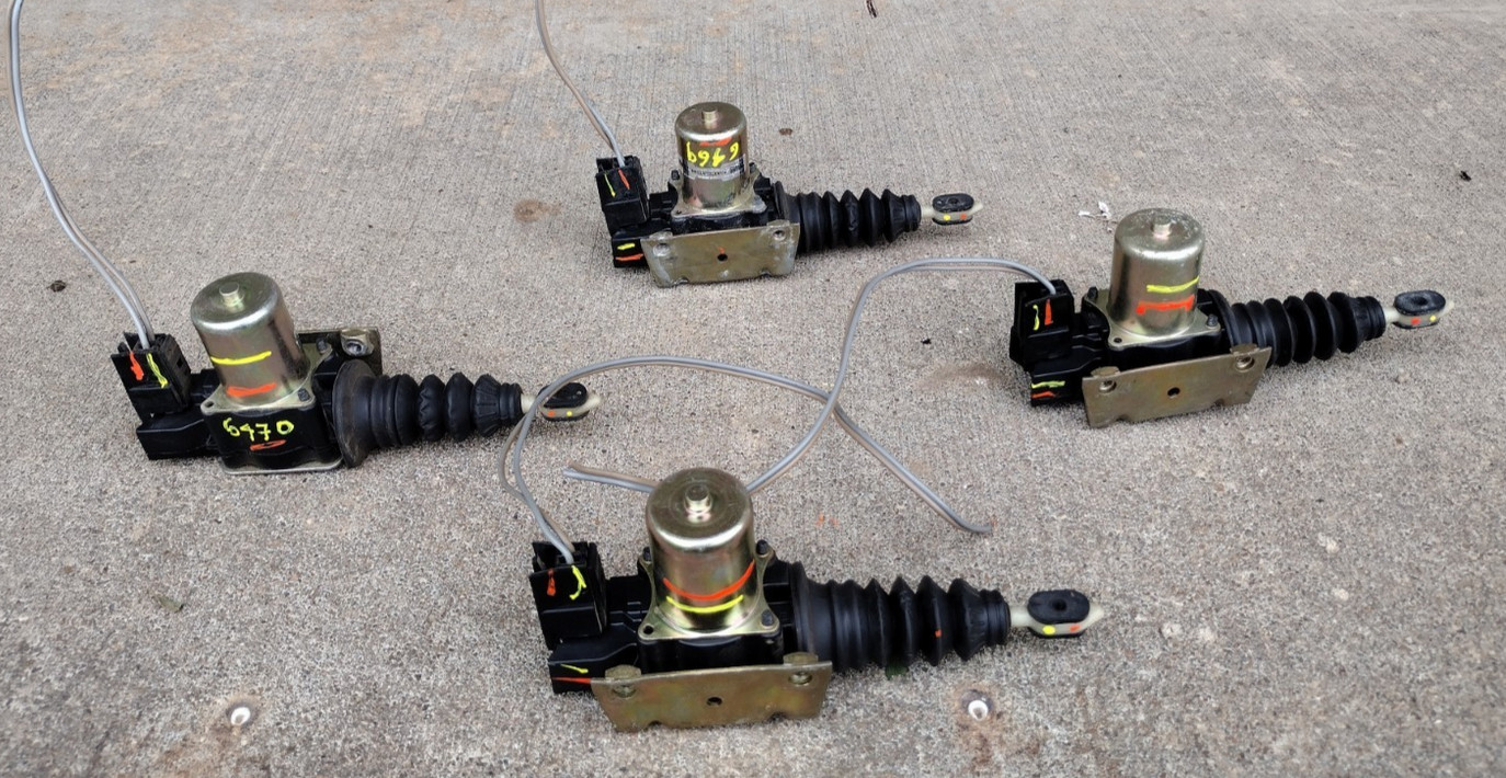 85-95 Chevy Van G10 G20 G30 GMC Vandura Door Lock Solenoid 4 Piece Set OEM