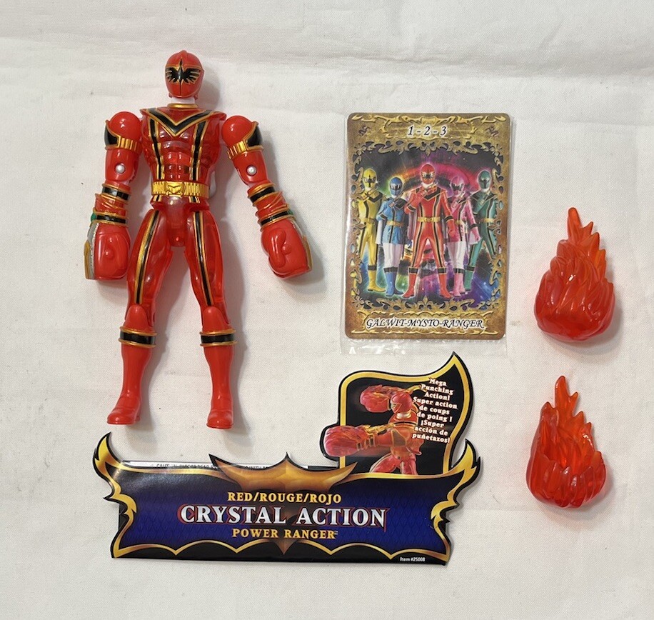 Vtg 2006 Power Rangers Mystic Fury Red Crystal Action Figure Bandai Complete