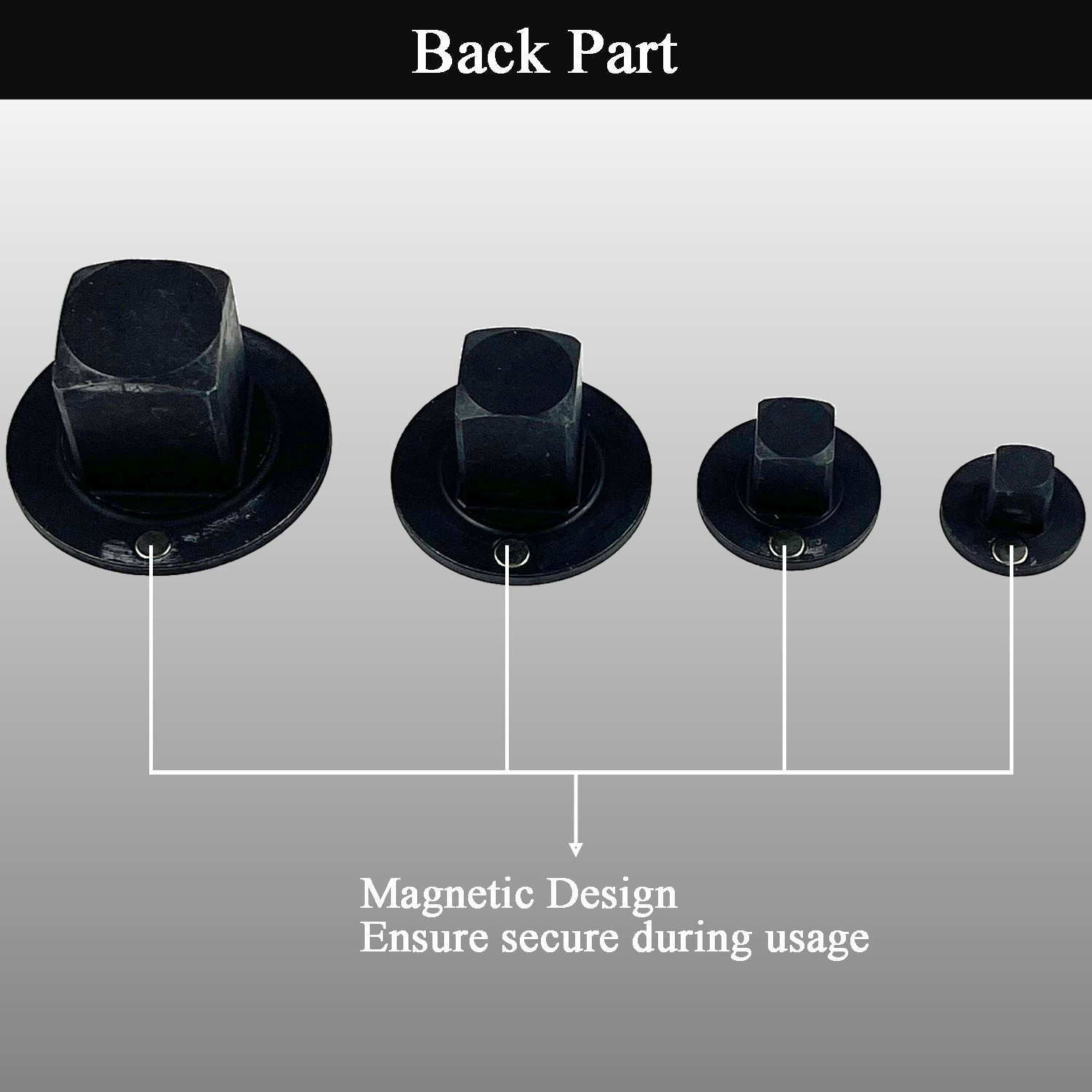 4Pcs Magnetic Low Profile Impact Socket Adapter Set Drive Ratchet Adapter Set