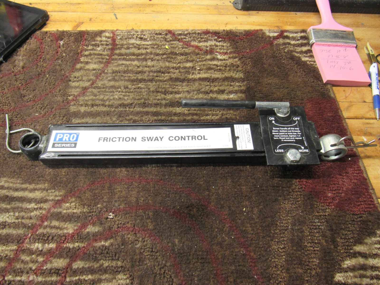 Cequent Pro Series Friction Sway Control Bar Towing Trailering Boat 117579