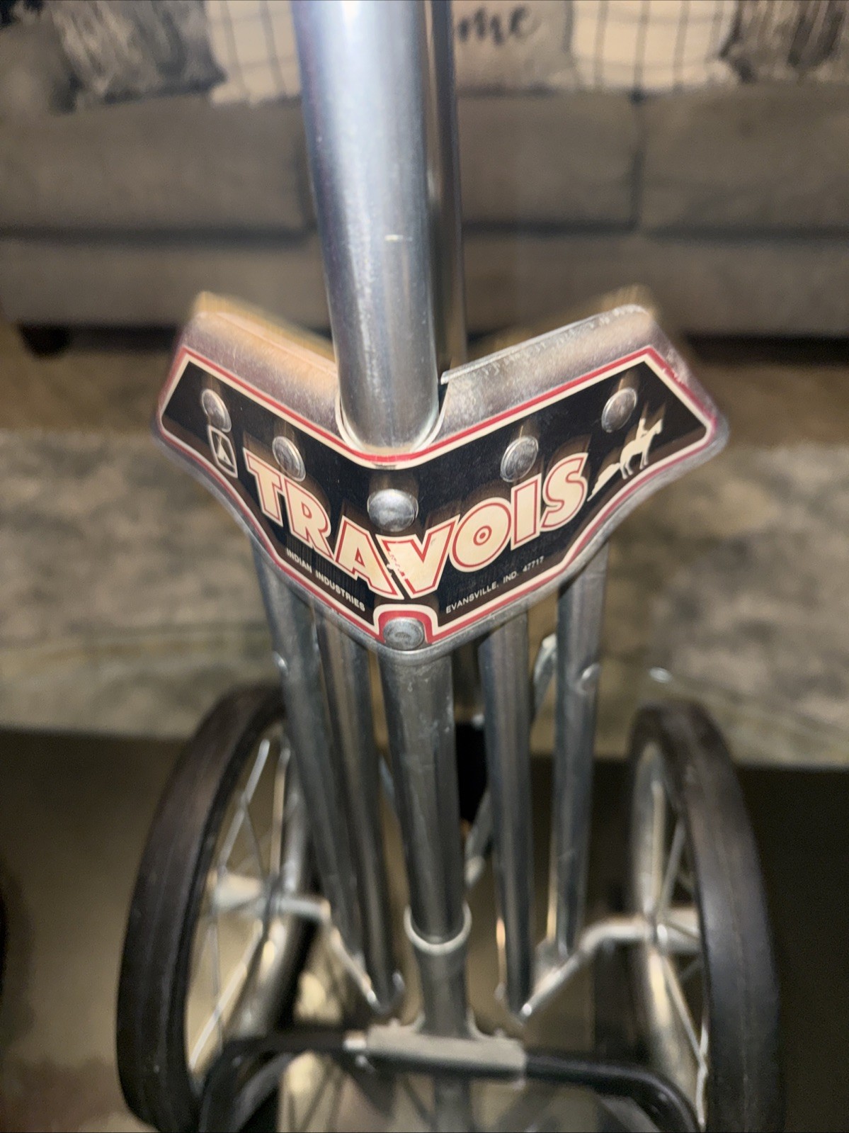 Vintage Travois 600 Golf Push Pull Cart Folding Lightweight Caddy 2 Wheel