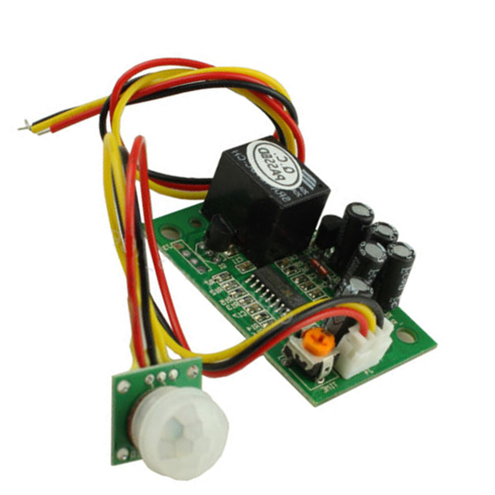12V PIR IR Pyroelectric Infrared Module Adjustable Relay Output Sensor