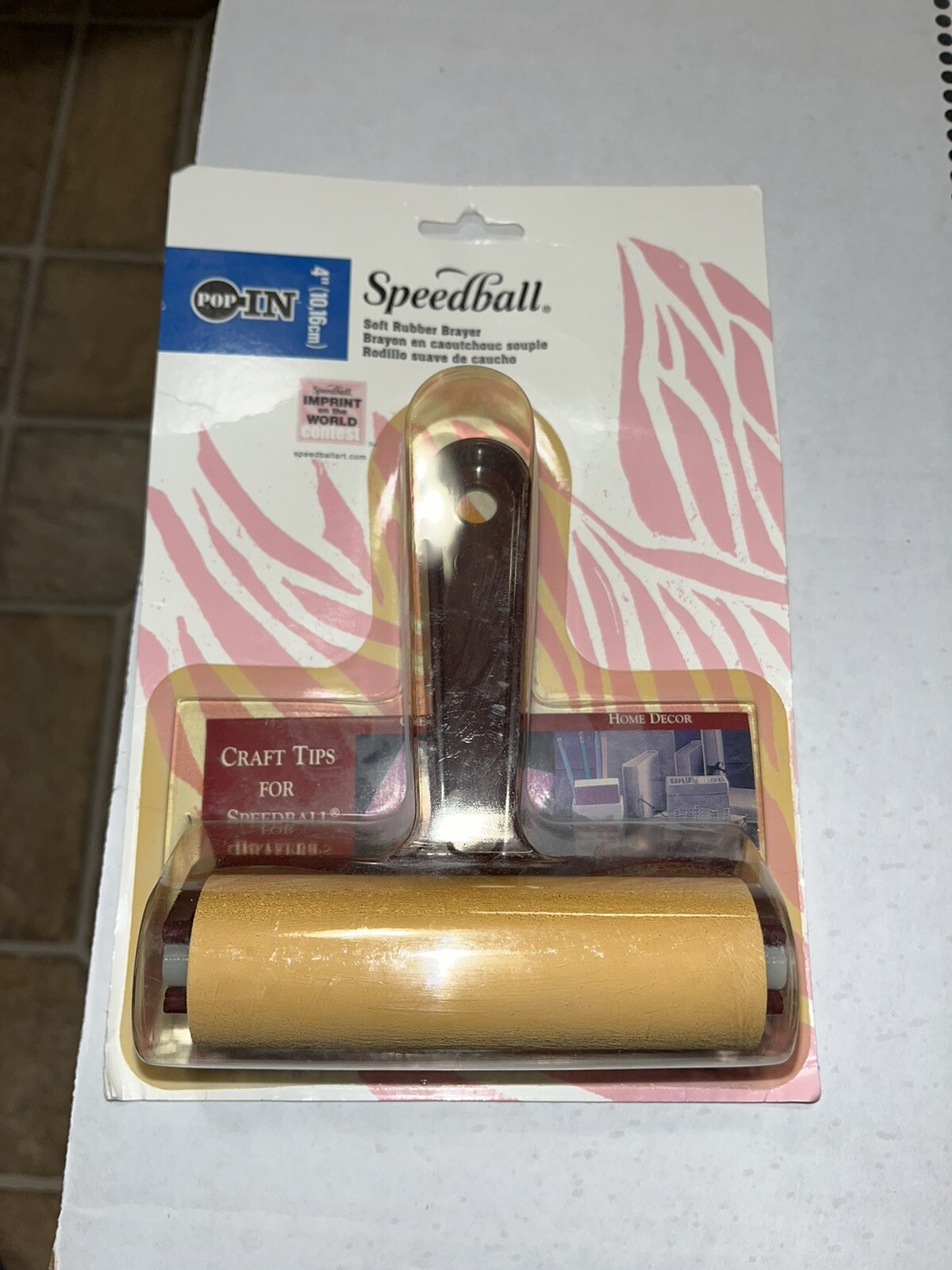 Speedball 4” Soft Rubber Brayer See New Printing Card Making Stampin