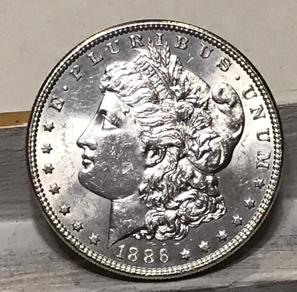 1886 BU Morgan Silver Dollar Better Date Looks Great R