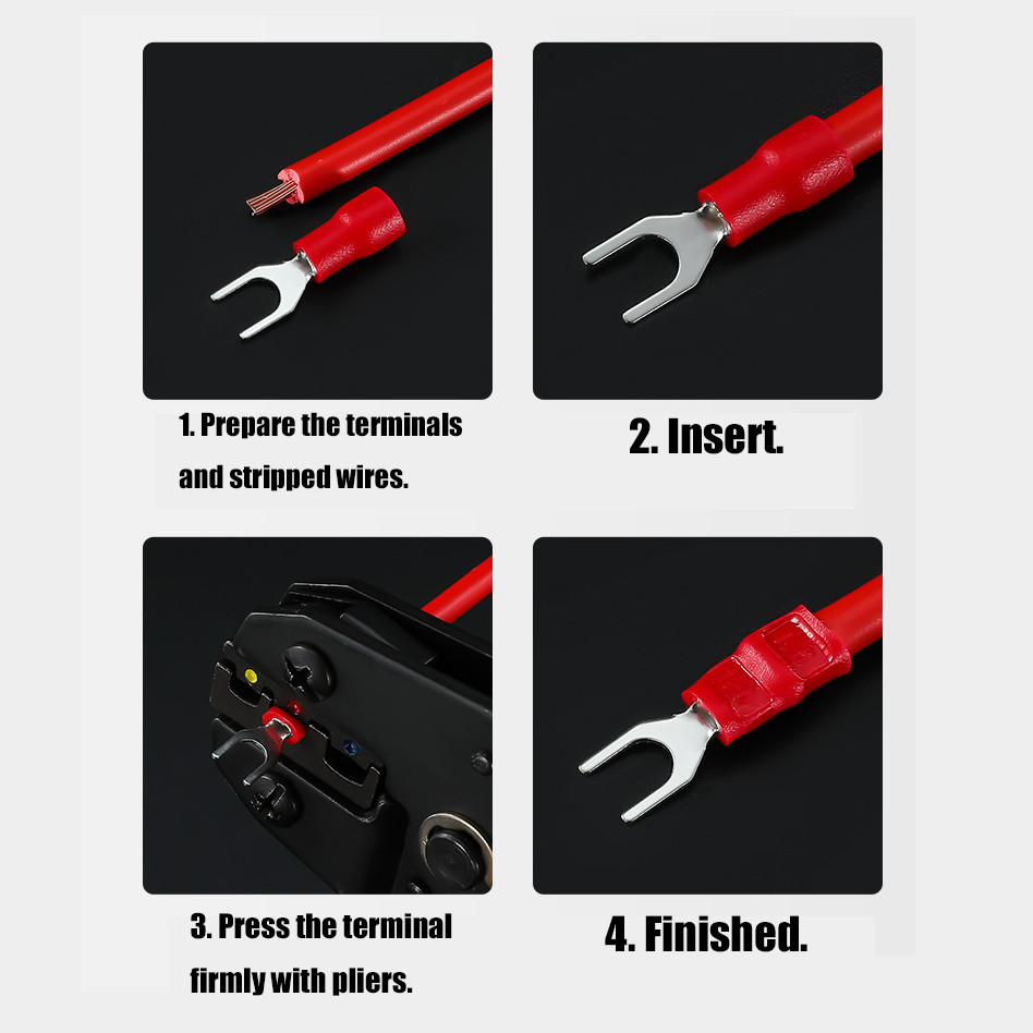 480pcs Electrical Wire Connector Assorted Insulated Crimp Terminal Spade Set Kit