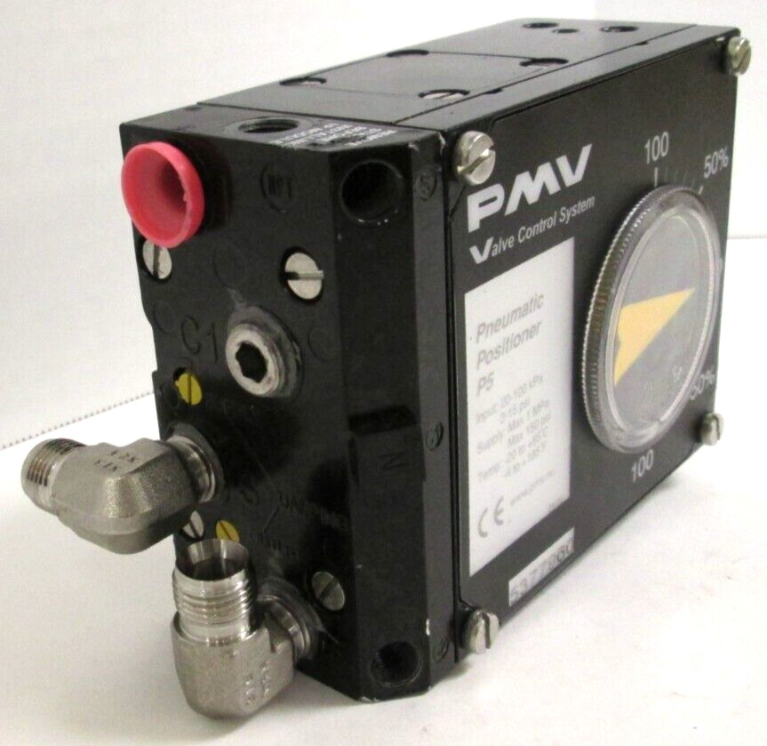 PMV VALVE CONTROL SYSTEMS, DOUBLE ACTING, PNEUMATIC POSITIONER P5, SURPLUS
