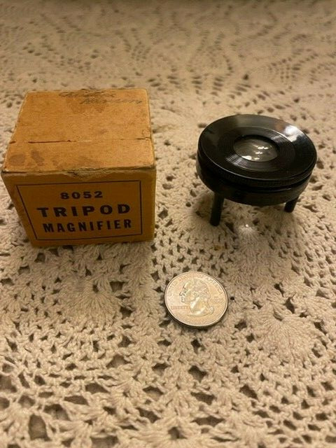 Antique W. M. Welch Manufacturing Co (Chicago) Tripod Magnifier - Part 8052