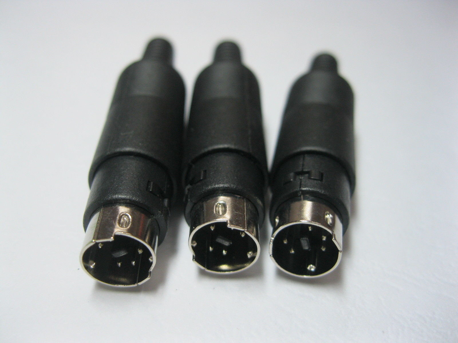 50 pcs Mini 5 Pin DIN Plug Male Connector with Plastic Handle New