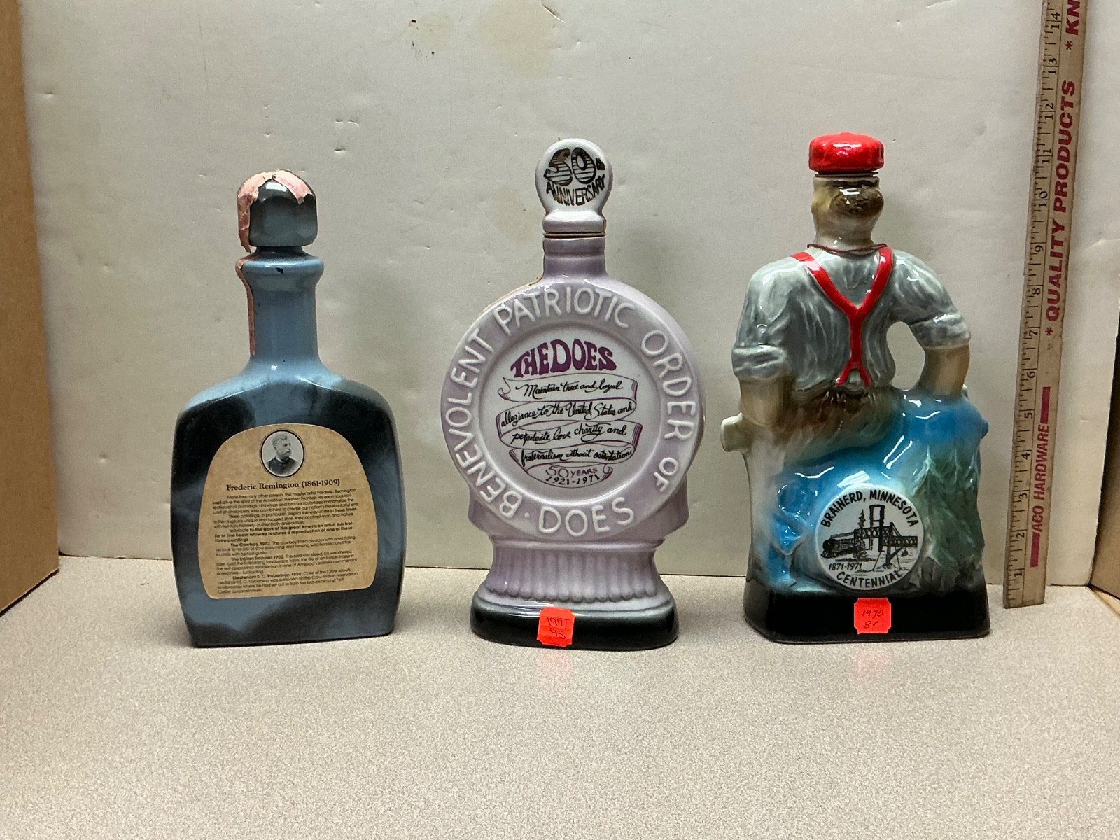 THREE - Vintage Jim Beam Decanters - Empty