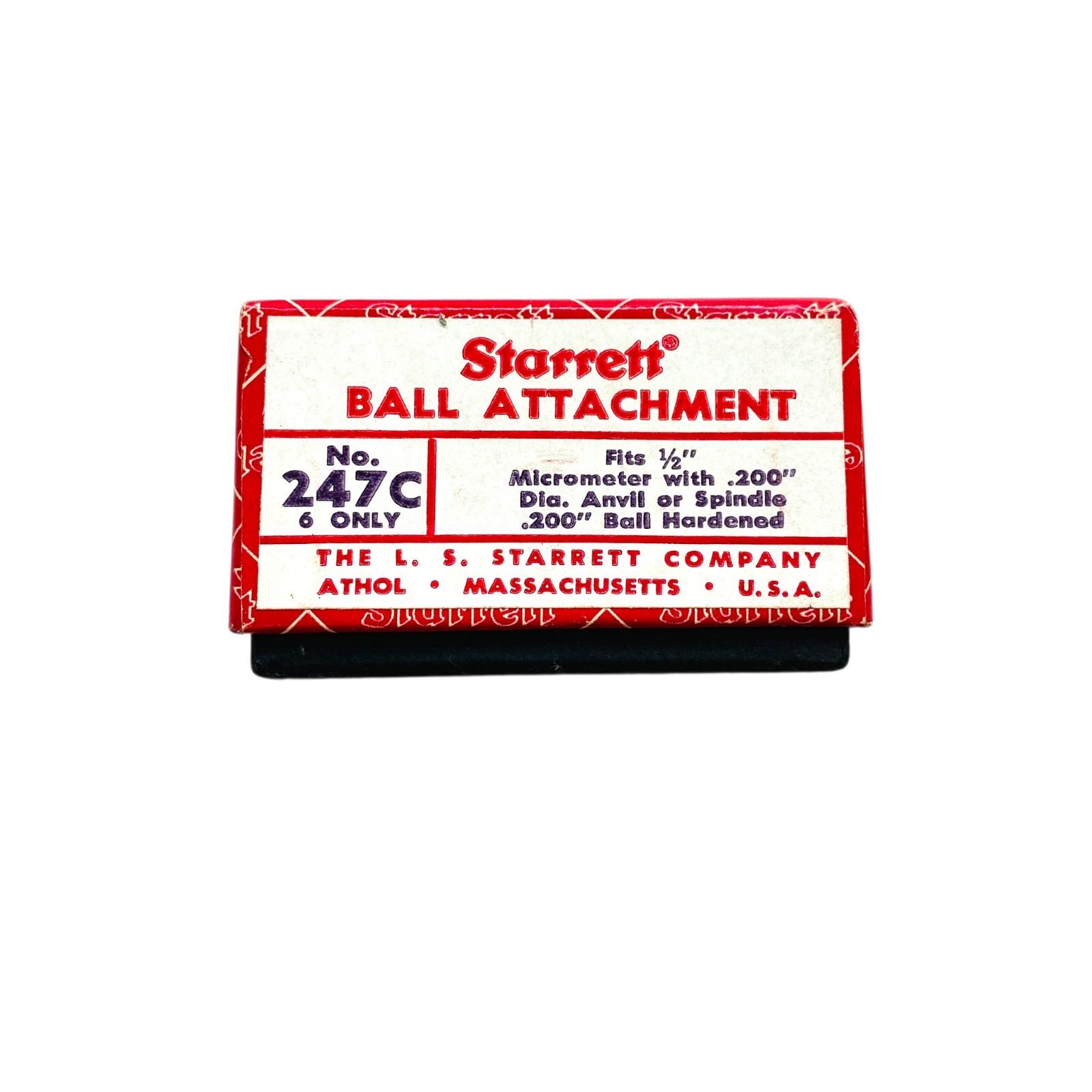 Starrett No. 247C Micrometer Ball Attachment .200" Diameter Lot of 6 - New