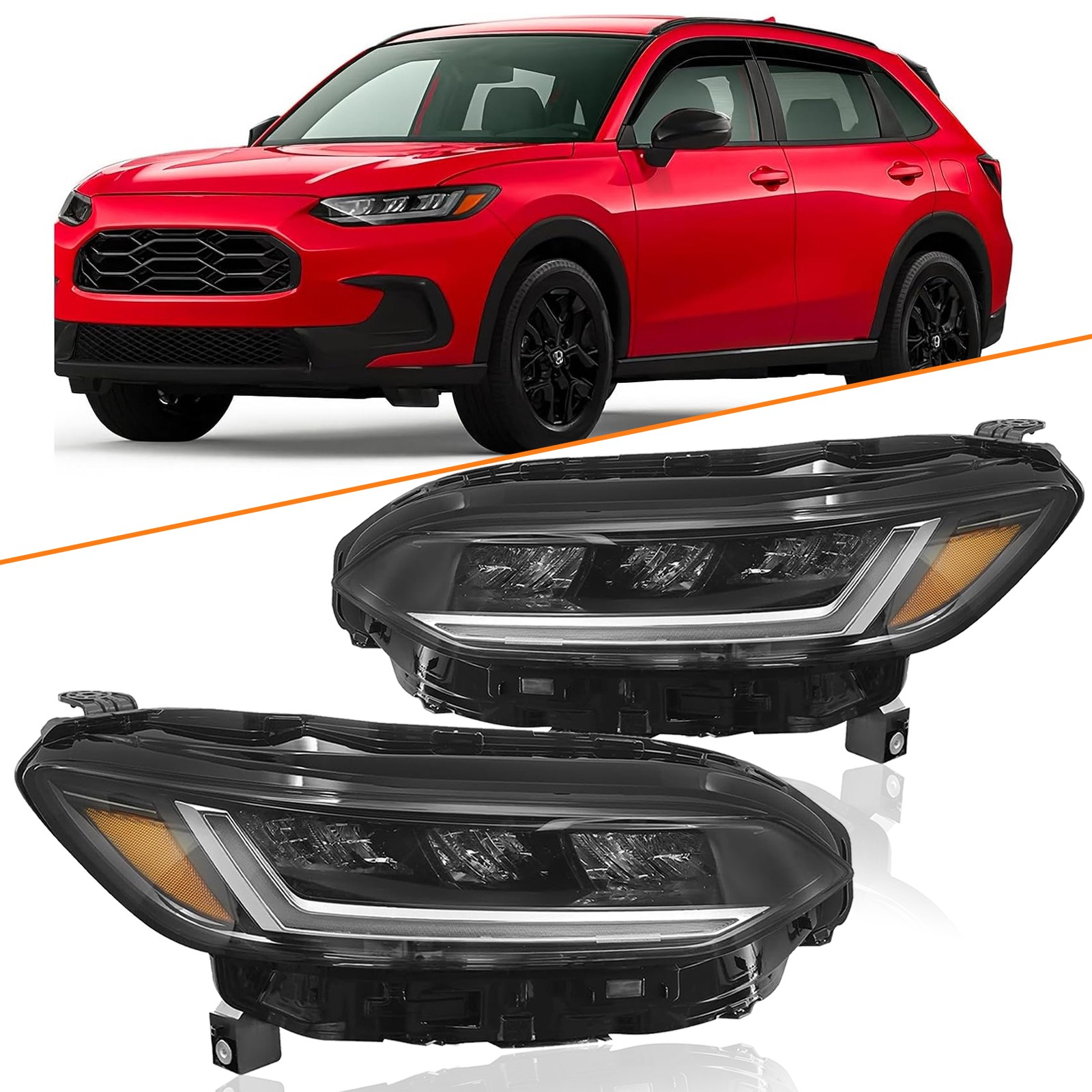 LED Headlight Assembly for 2023 2024 2025 Honda HR-V HRV Driver / Passenger Side