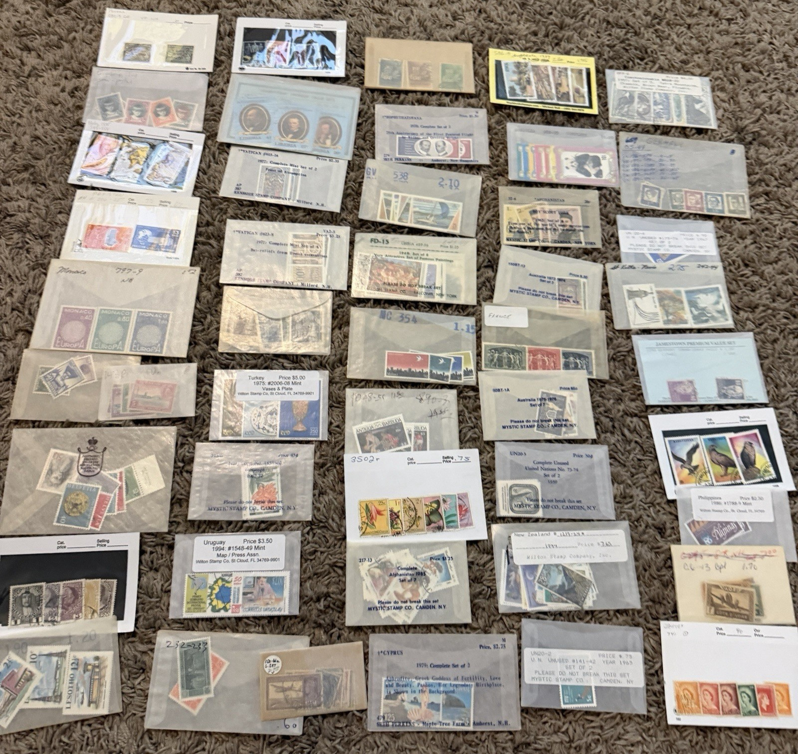AMAZING WORLDWIDE STAMP COLLECTION LOT SETS SHORT SETS MINT USED PLANES FLOWERS