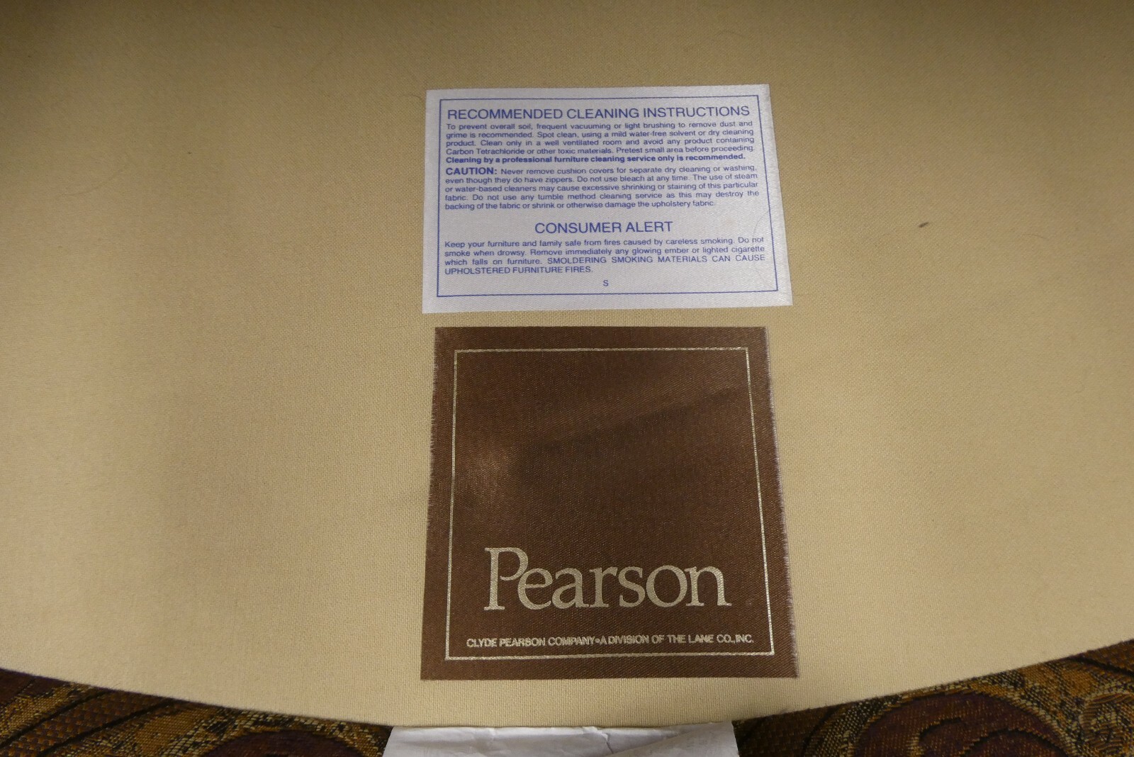 Used Clyde Pearson Company Lane Co Burgundy Cushioned Arch Wood Accent Chair