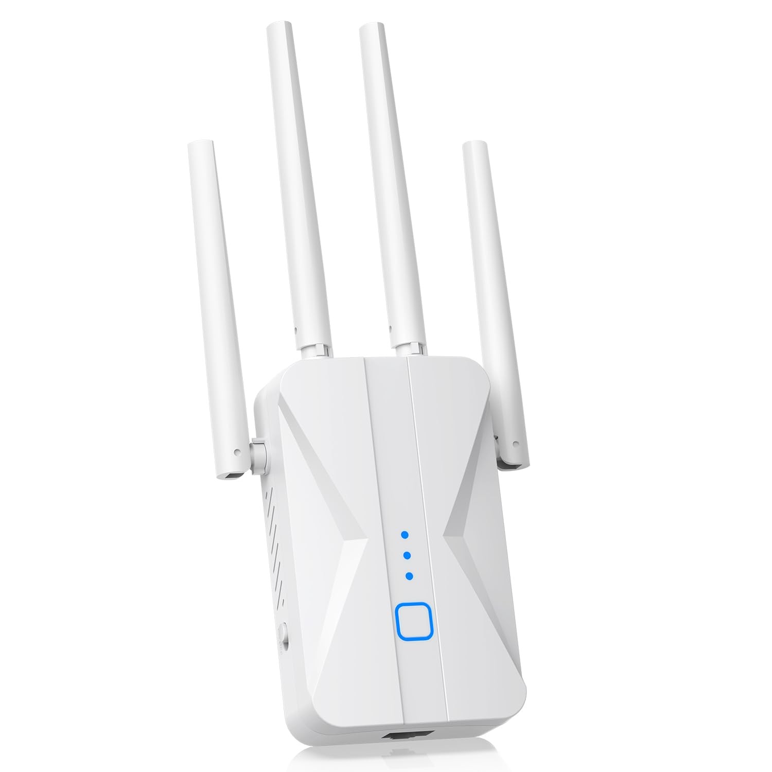 ROQRL WiFi Extender Signal Booster AC1200Mbps Dual Band Ethernet Port White