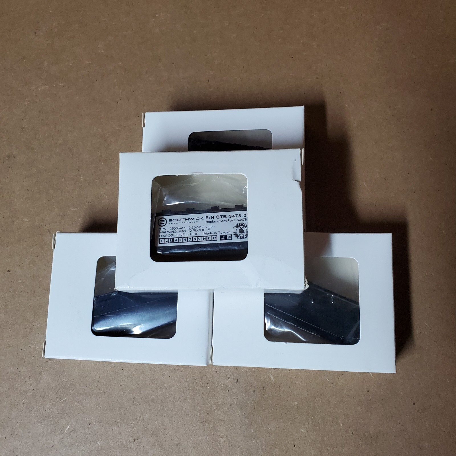 Lot of 4 Batteries for Symbol  BTRY-LS34IAB00-00, DS3478, LS3478, LS3578