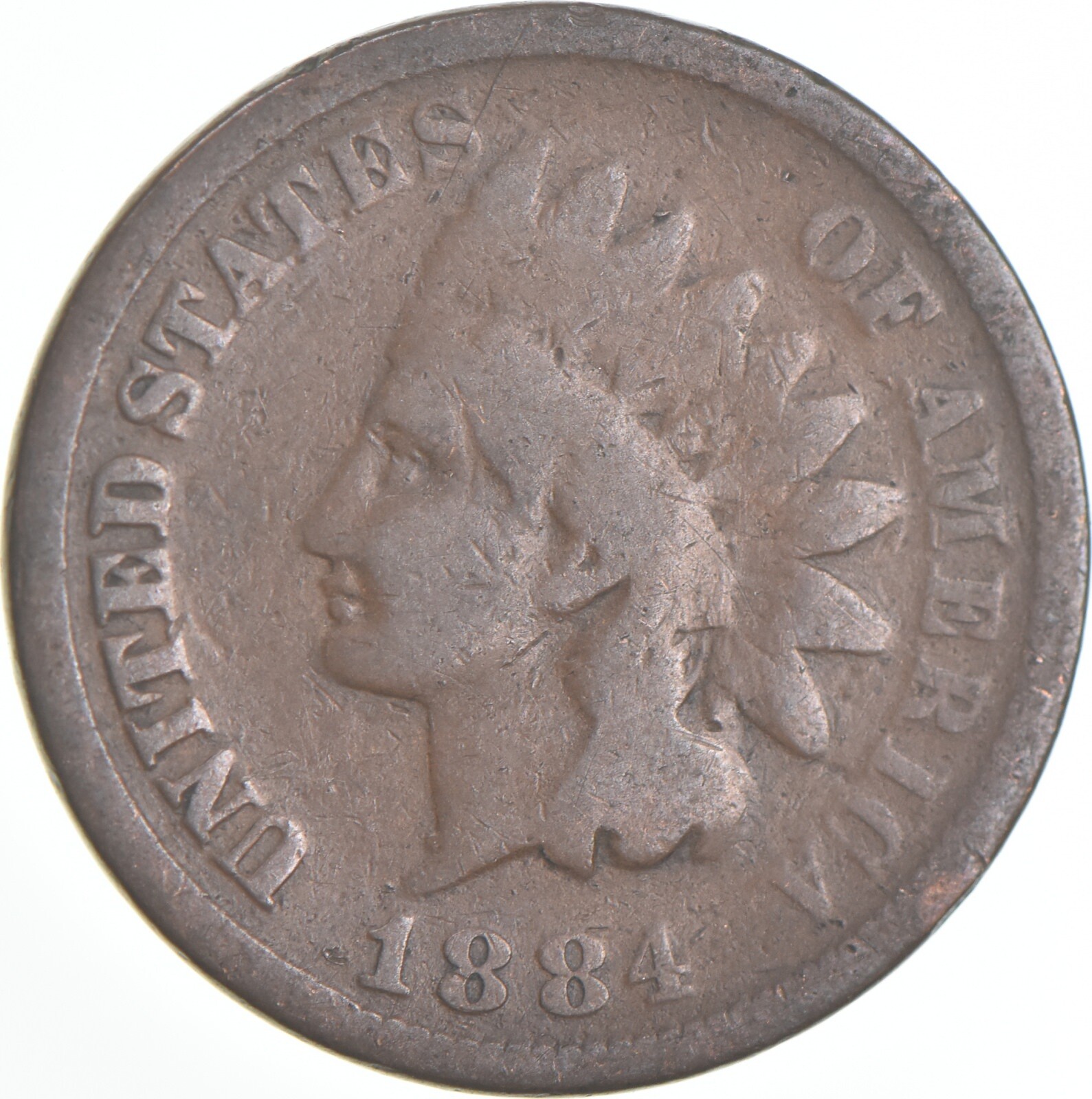 1884 Indian Head Cent AC