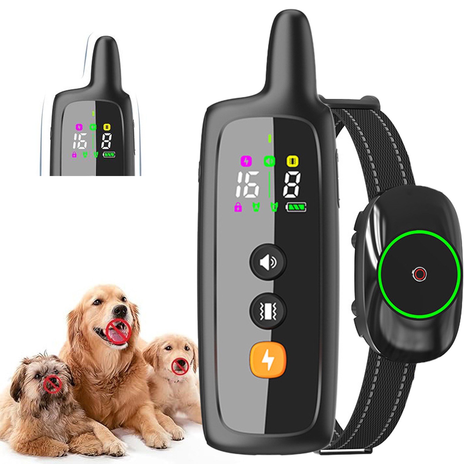 3300 FT Dog Training Collar Rechargeable Remote Shock Pet Waterproof Trainer