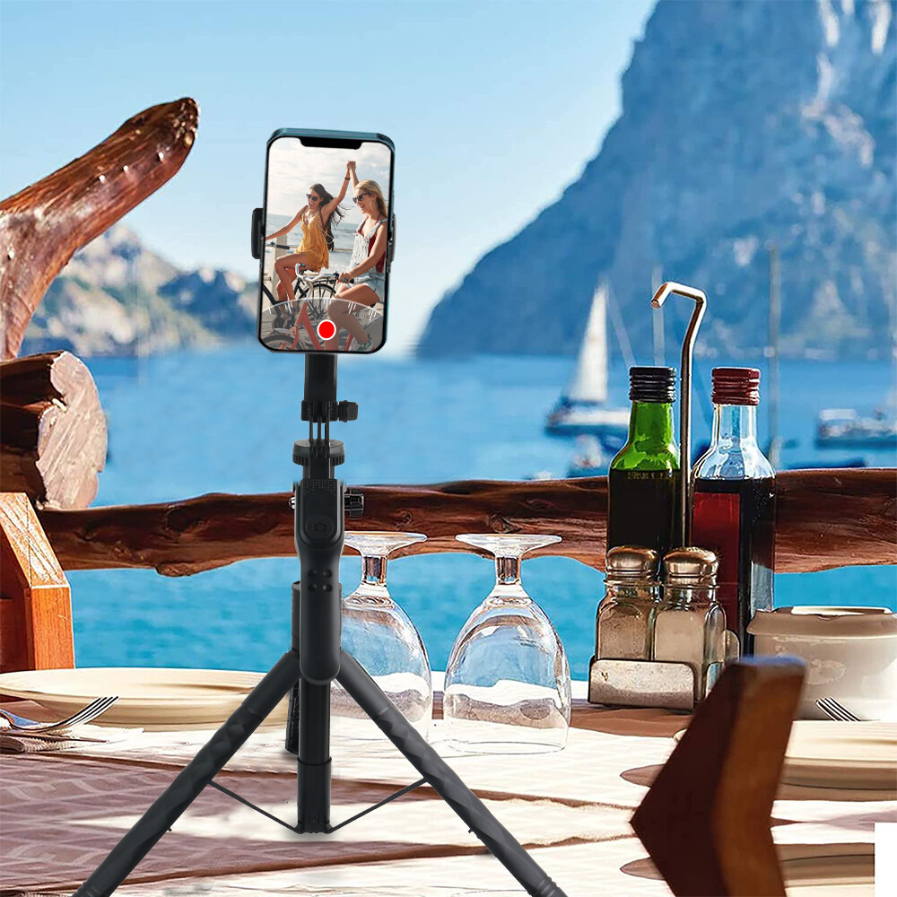 Portable 68" Wireless Remote Selfie Stick Tripod Phone Stand For iPhone Camera