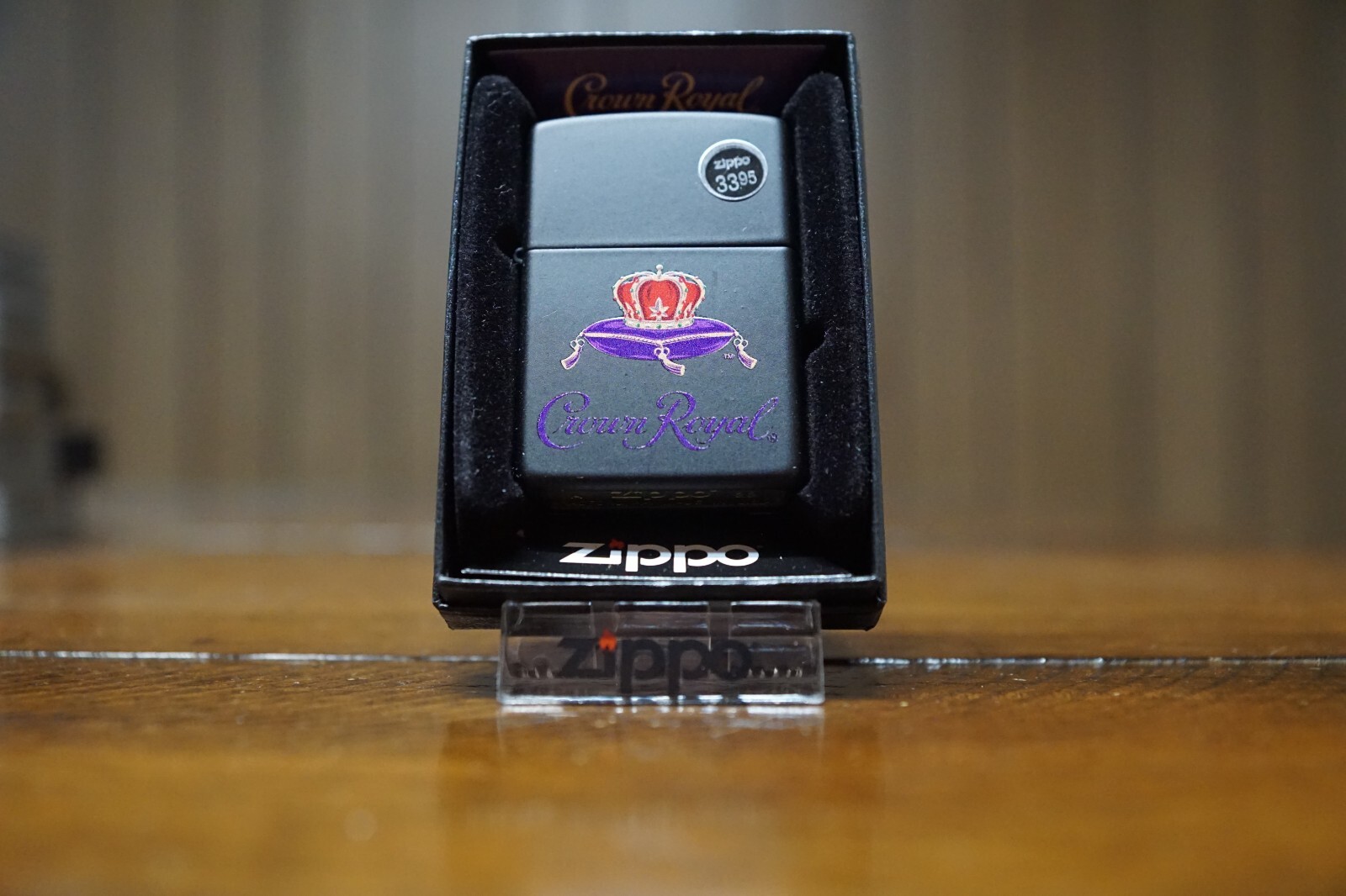CROWN ROYAL BLACK MATTE ZIPPO LIGHTER MINT IN BOX 2022