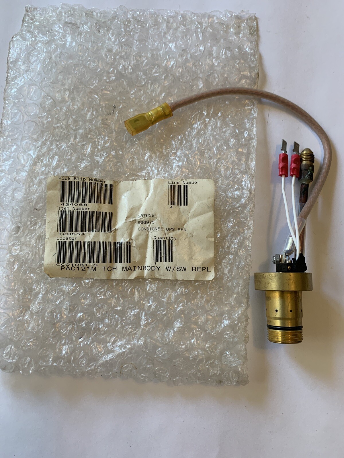 Hypertherm 120554  PAC 121M Torch Main Body With Switch New
