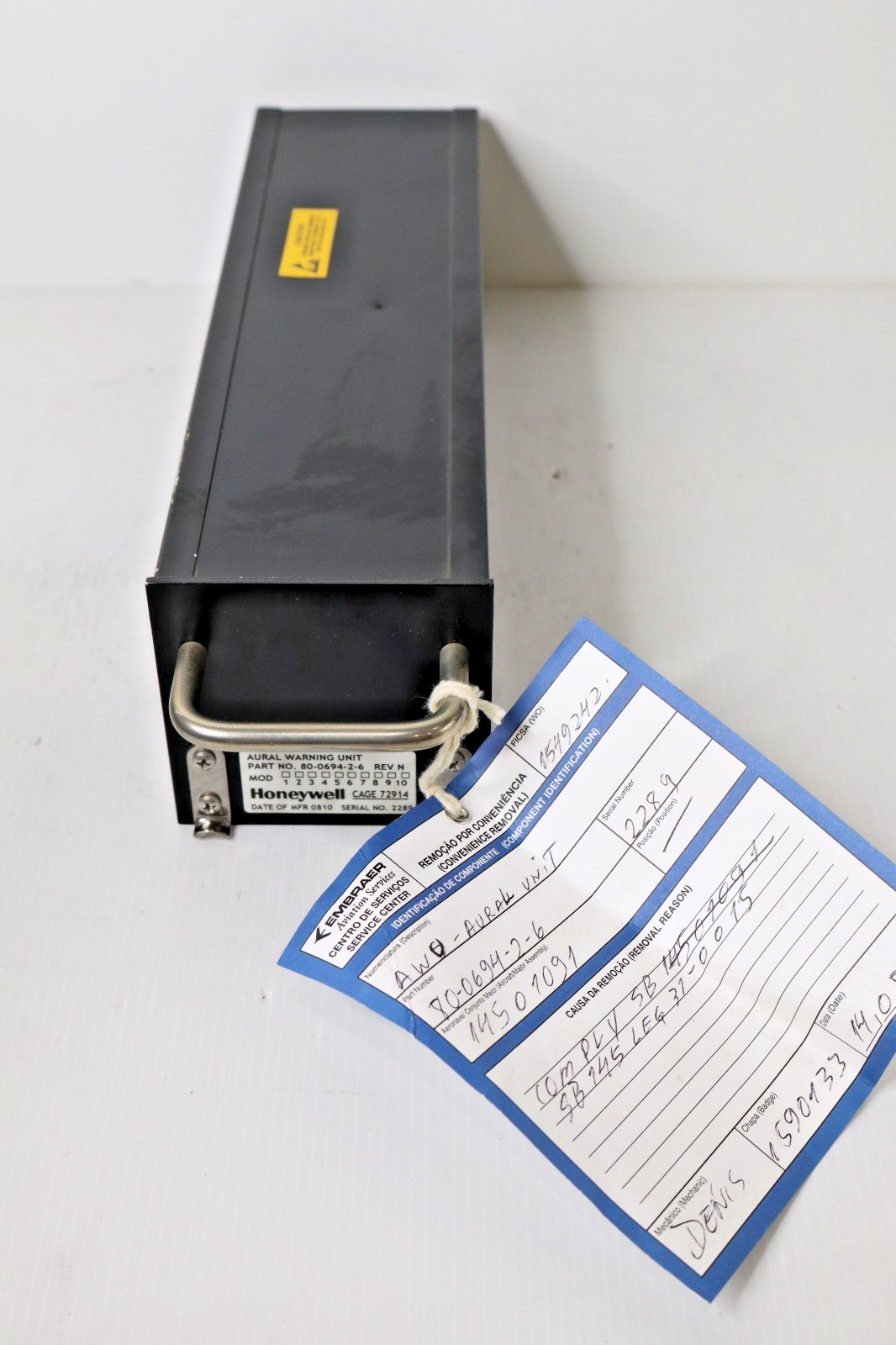 Honeywell Aural Warning Unit PN: 80-0694-2-6