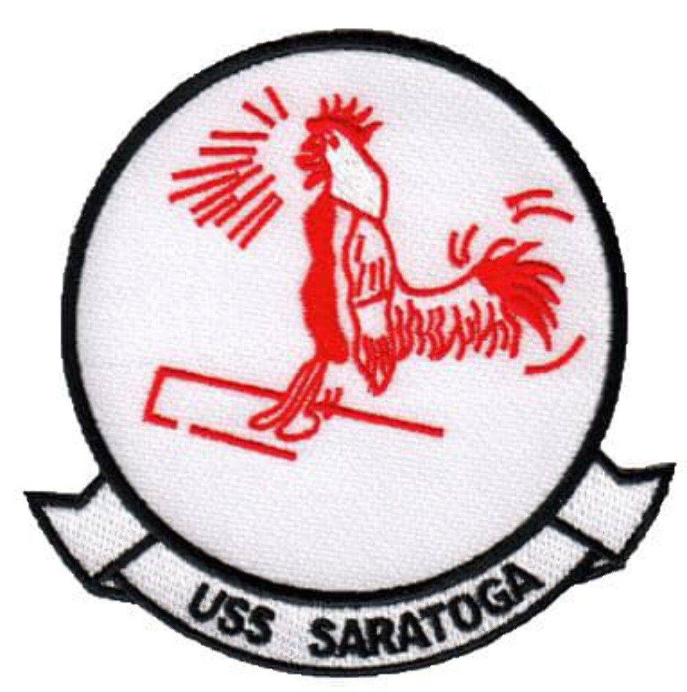USS Saratoga (CV-3) Patch – Sew On, 4 in