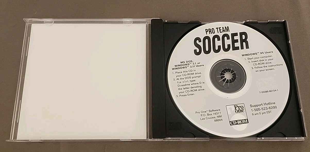CD-ROM PC Windows Pro Team Soccer