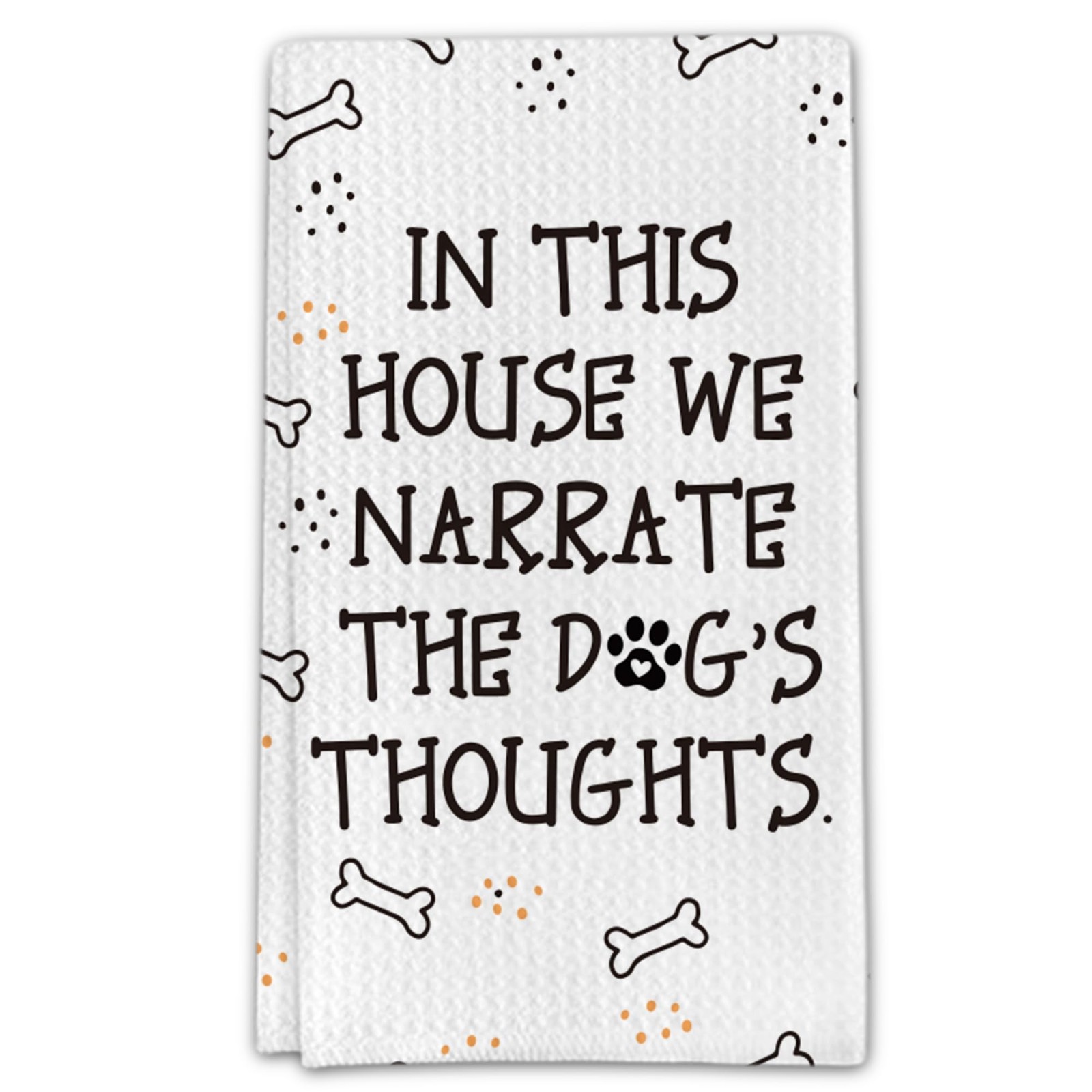 Dog Lovers Decorative Waffle Weave Kitchen Dish Hand Tea Towel 16x24 Inch