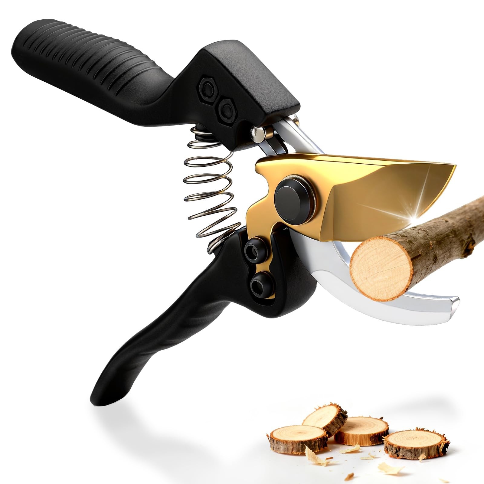 Pruning Shears for Gardening Heavy Duty Bypass Garden Shears With SK5 Steel B...