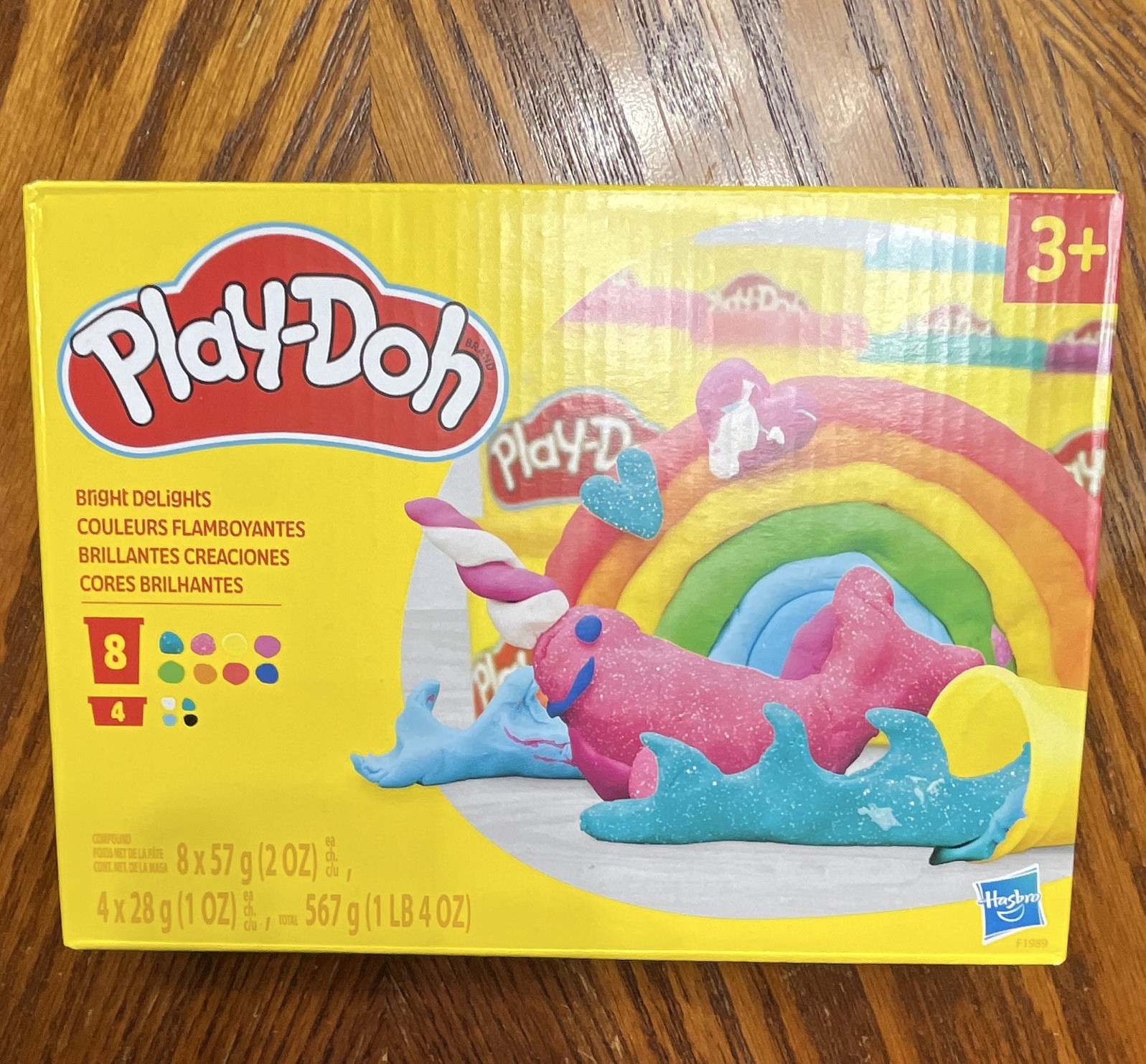 Play-Doh Bright Delights Modeling Compound Set 12 Cans 8 Colors Age 3+ F1989