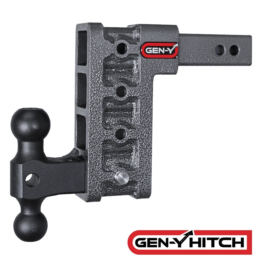 GENY MegaDuty 16K 7.5" Drop 2" Adjustable Trailer Hitch w/ Dual Ball 2K TW Truck