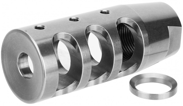 5.56 .223 1/2x28 TPI Compensator Muzzle Brake USA Made Stainless + Crush Washer