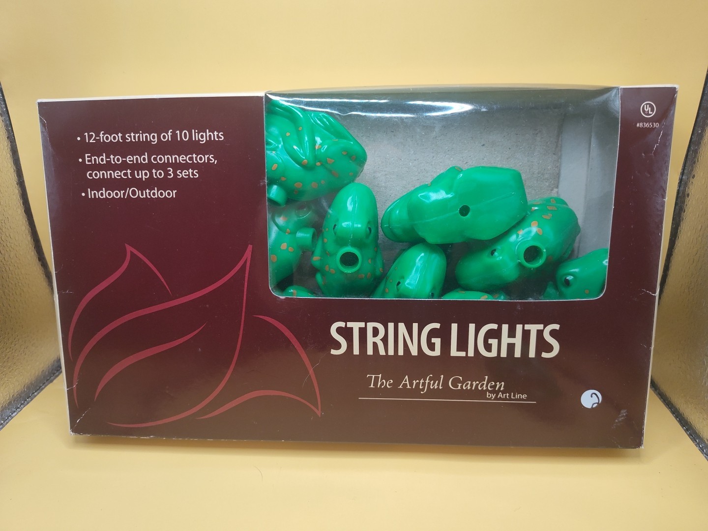 Y2k Fun Lights  String Light Set 12 Feet 10  Frogs Green Camping NIB Free Ship