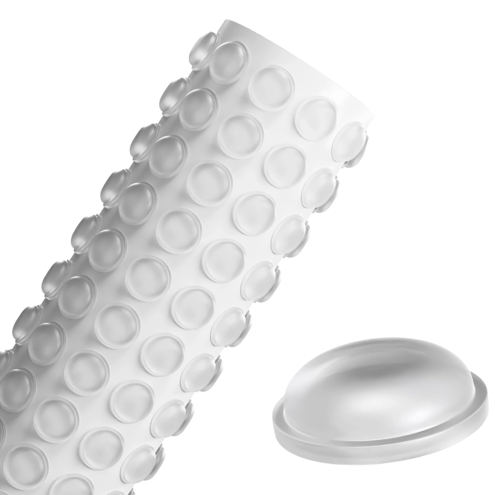 128 PCS 1/2" Clear Silicone Bumpers Self-Adhesive, Sound Dampening Soft Close...