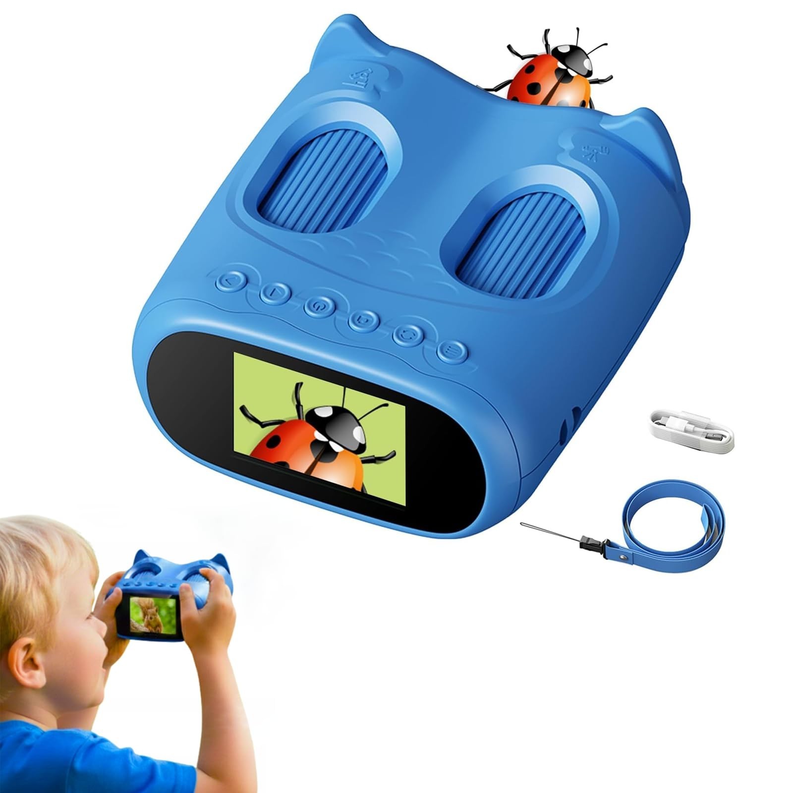 1000X Digital Handheld Microscope for Kids 2.0" IPS Screen Portable Rechargeable