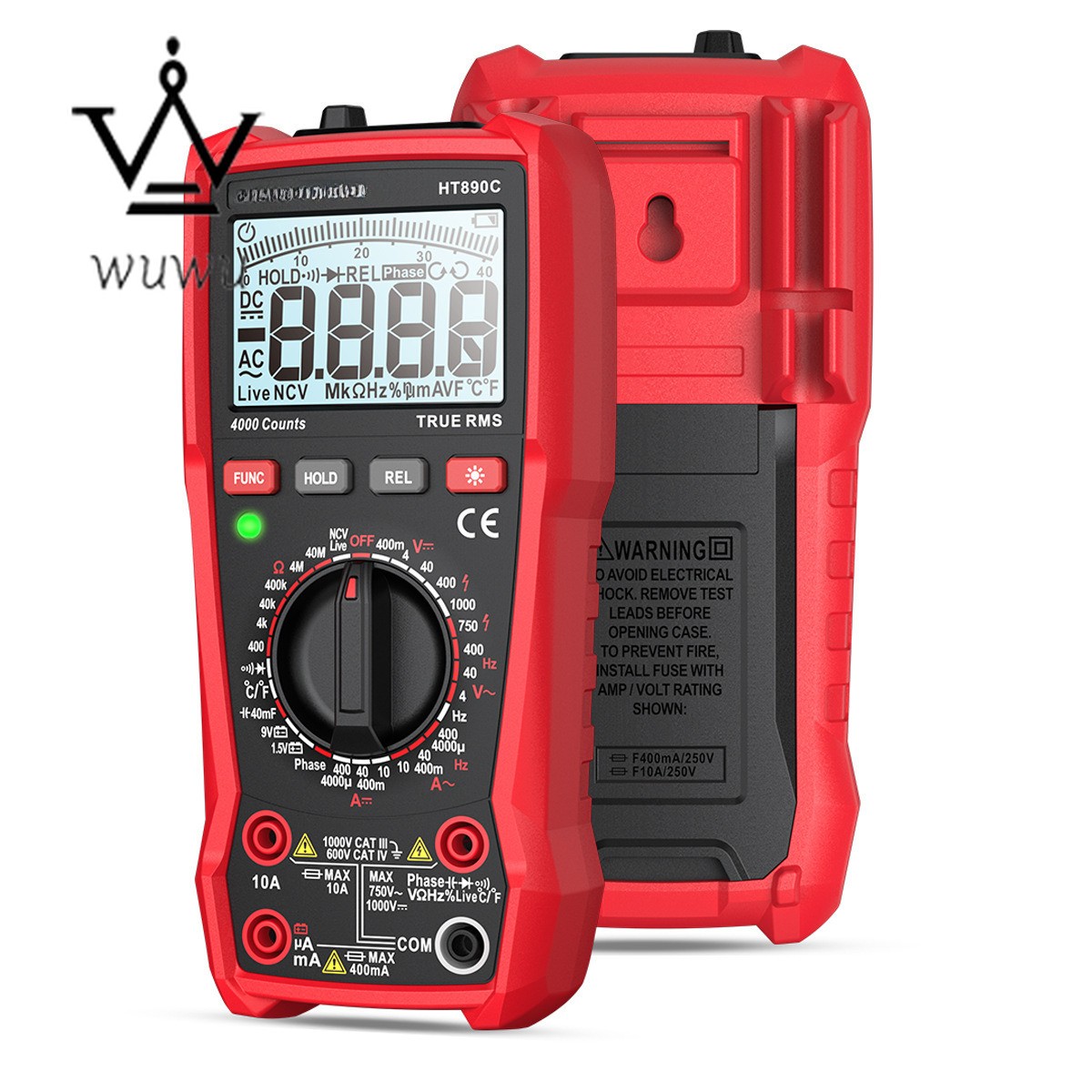 4000 Counts Valid Value Number CAT IV 600V Auto-ranging Multimeter