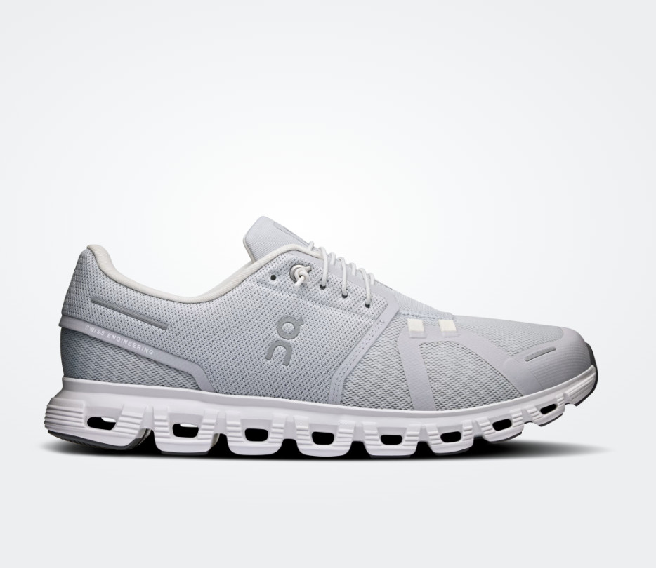 On Cloud 6 Men's Glacier White Comfort Walking Running Shoes
