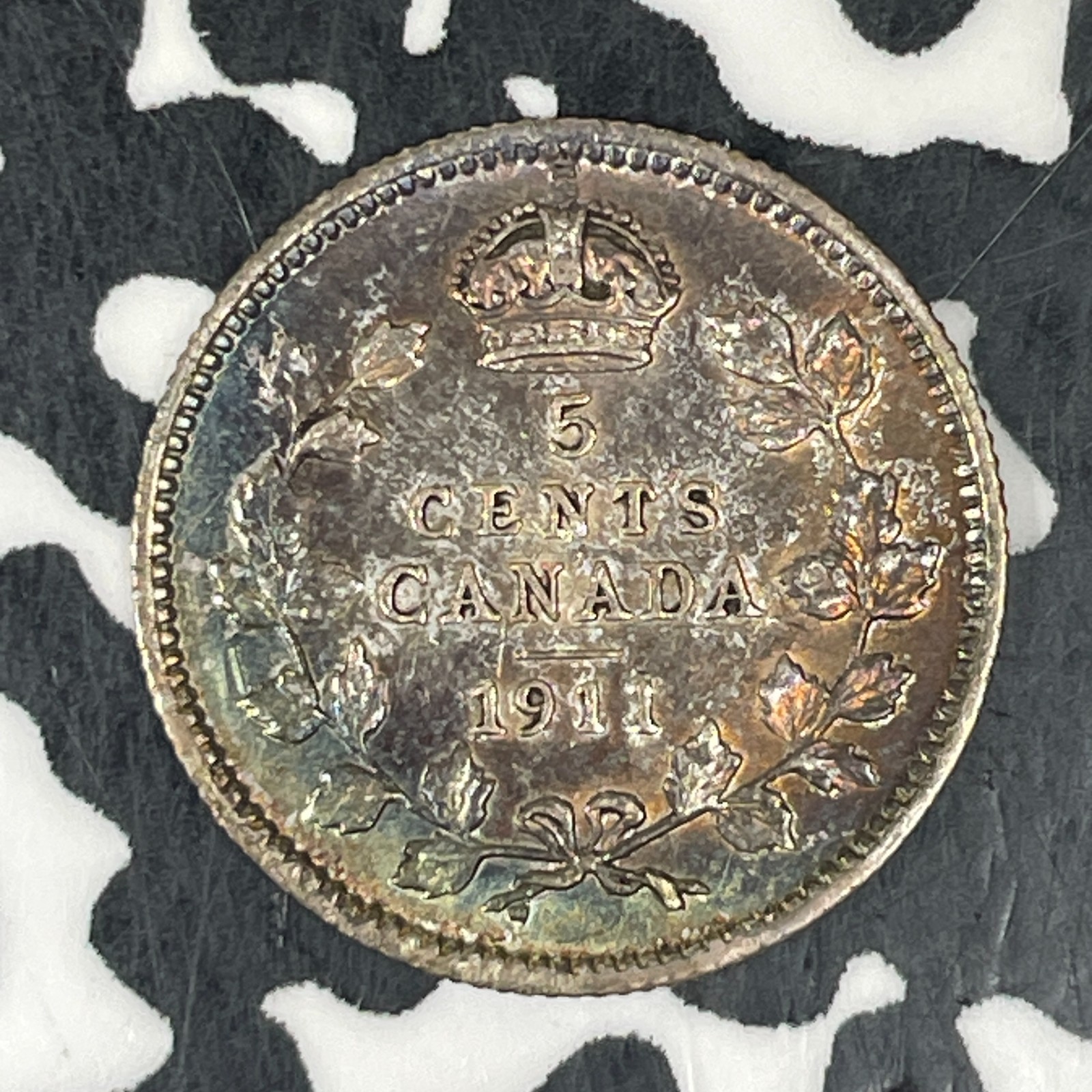 1911 Canada 5 Cents Lot#C8108 Silver! Nice!