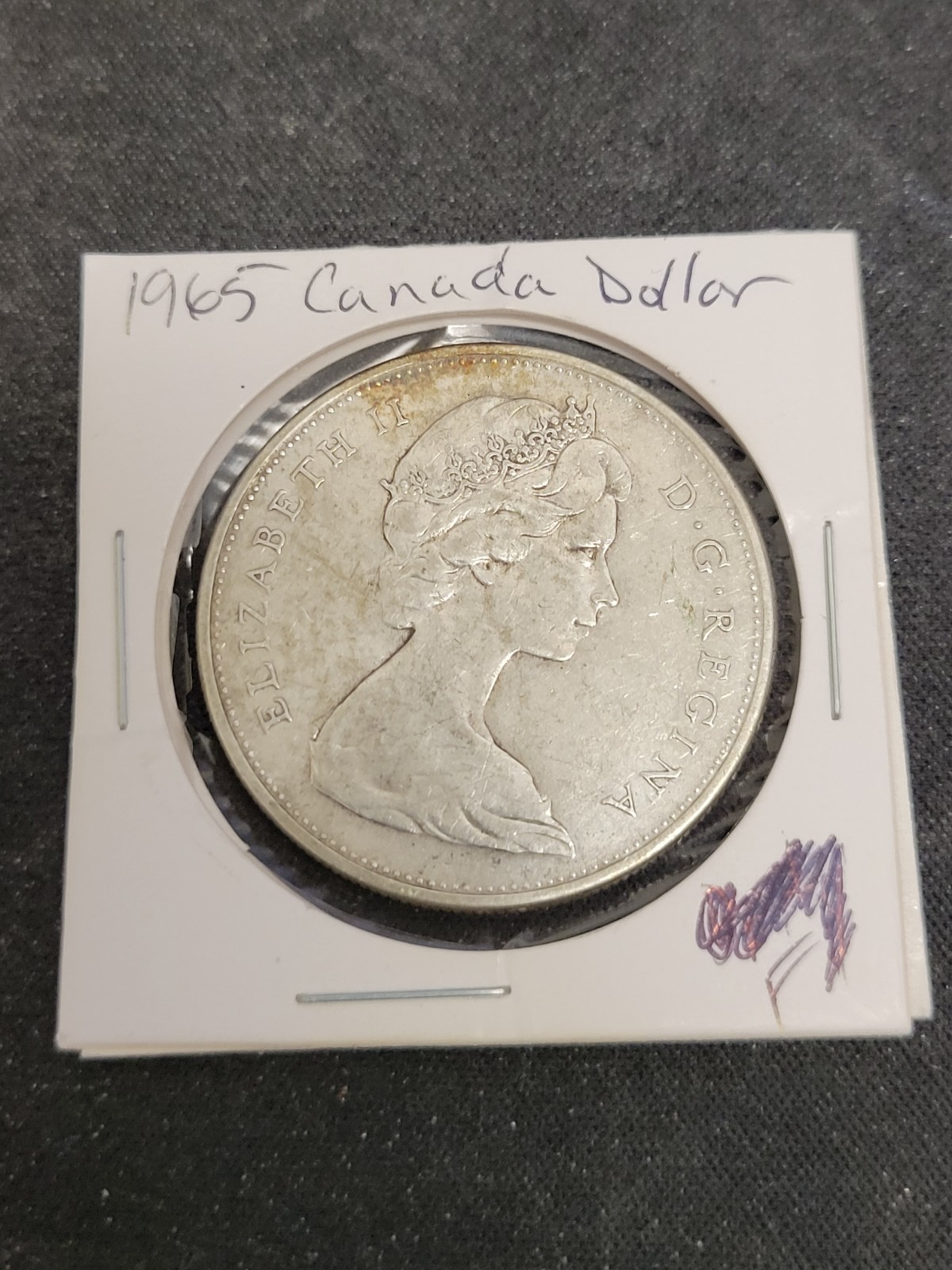 1965 - Canada silver $1 - Canadian dollar KM 64.1 ASW .60
