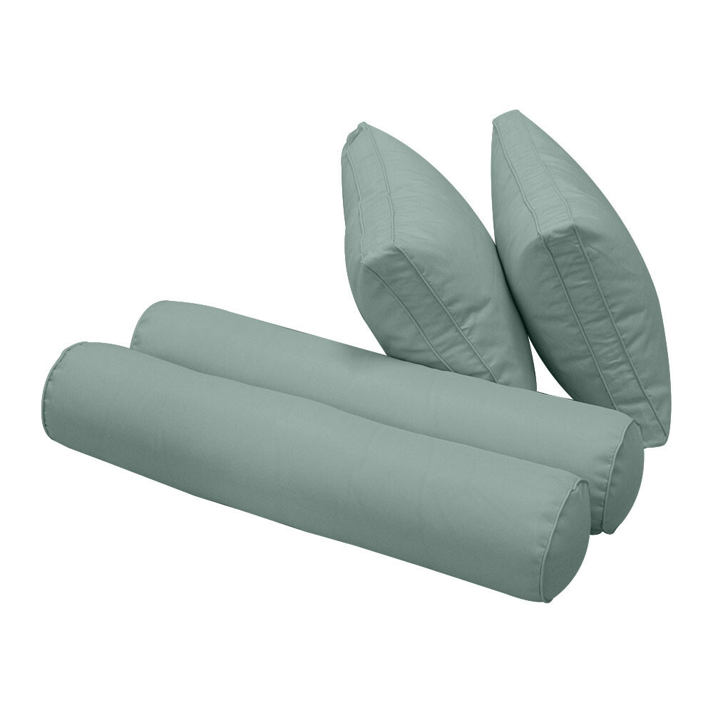 |SLIPCOVER ONLY| S1 Outdoor Bolster Backrest Pillow Covers Same Piped Full AD002