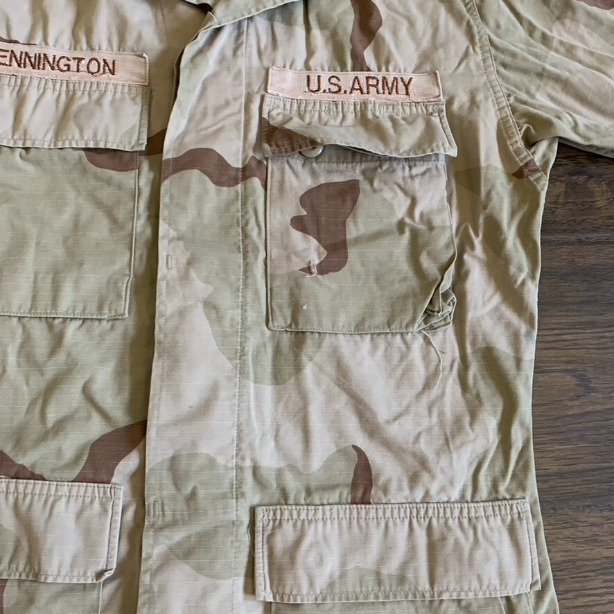 Vintage USGI Desert Camouflage Combat Coat Small Regular Shirt Button Front 80s
