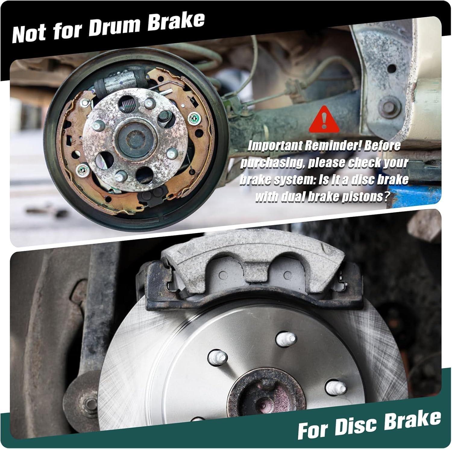 Dual Piston Brake Caliper Compressor Brake Pad Spreader Caliper Reset Tool