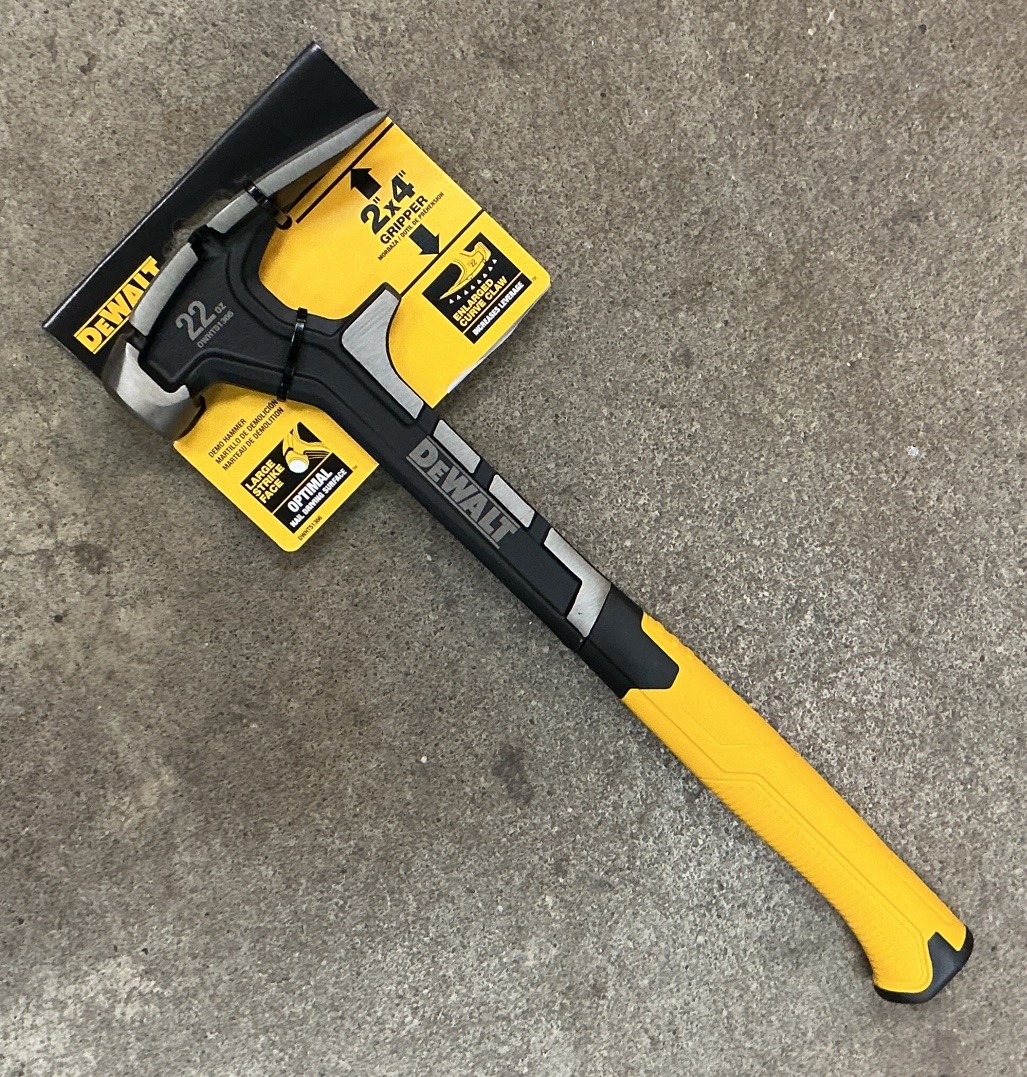 DeWalt Demolition Hammer 22OZ Rip Claw Straight Heavy Duty Tough 16L DWHT51366